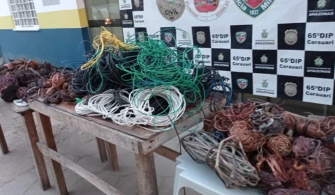 Casal é preso por furto e receptação de fios de cobre, em Carauari-AM