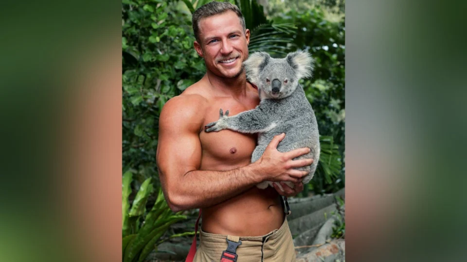 FOTOS: na Austrália, bombeiros posam sem camisa e com animais para calendário solidário
