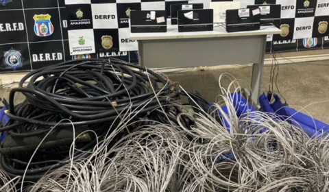 Homem é preso por receptação de cabos de telefonia e internet em Manaus
