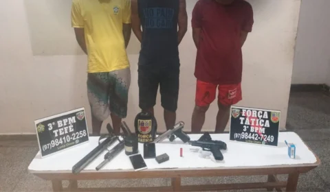 No AM, piratas de rio são presos com arma de fogo e munições em Tefé