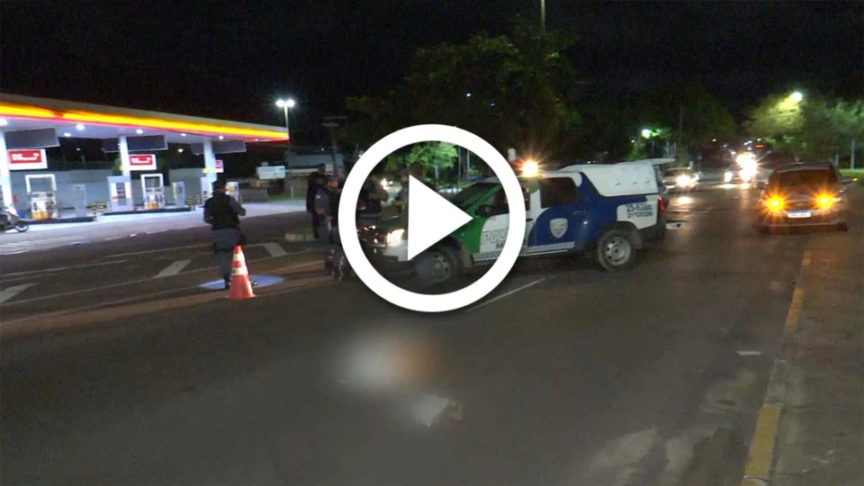 VÍDEO: homem morre depois de ser atropelado por motocicleta em Manaus