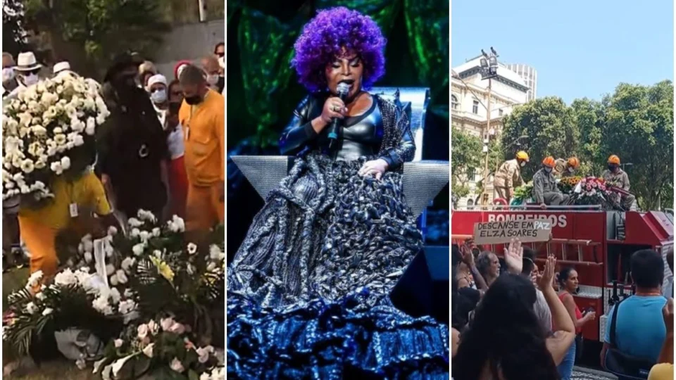 Em meio a aplausos e muita emoção, Elza Soares é enterrada ao som de ‘Mulher do Fim do Mundo’, no Rio