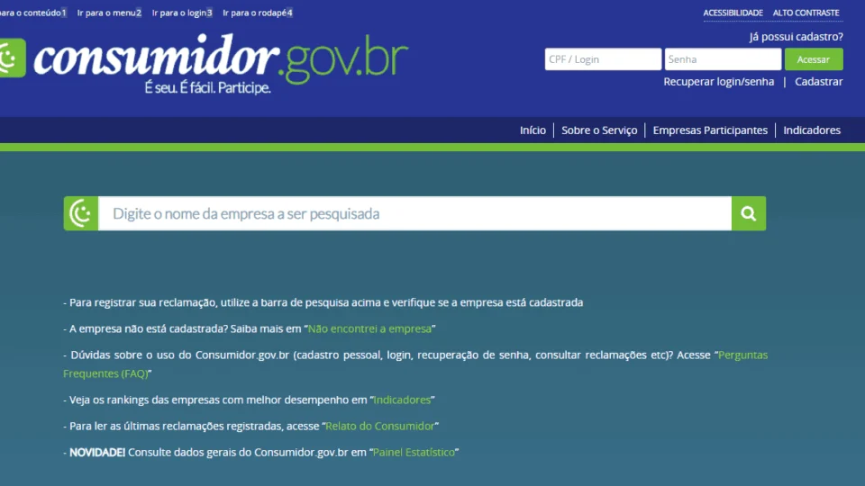 Plataforma consumidor.gov começa a receber reclamações sobre redes sociais