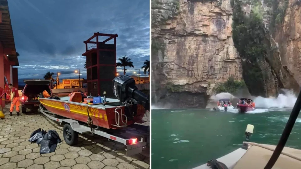 Em MG, bombeiros retomam as buscas por desaparecidos após um deslizamento de pedras em Capitólio