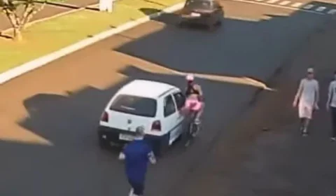 VÍDEO: Homem suspeito de passar a mão e derrubar ciclista é preso, no Paraná