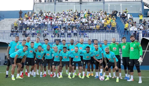 FOTOS e VÍDEO: tarde histórica na Colina; veja imagens do 1º treino da seleção brasileira no estádio da Zona Oeste de Manaus