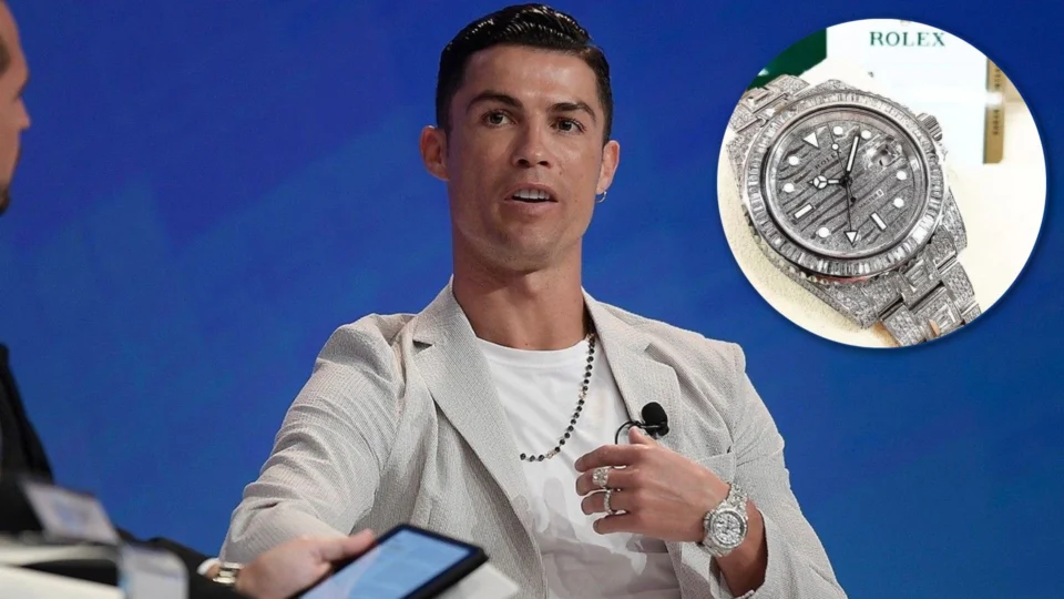 Cristiano Ronaldo usa um dos Rolex mais caros do mundo avaliado em R$ 2,4 milhões