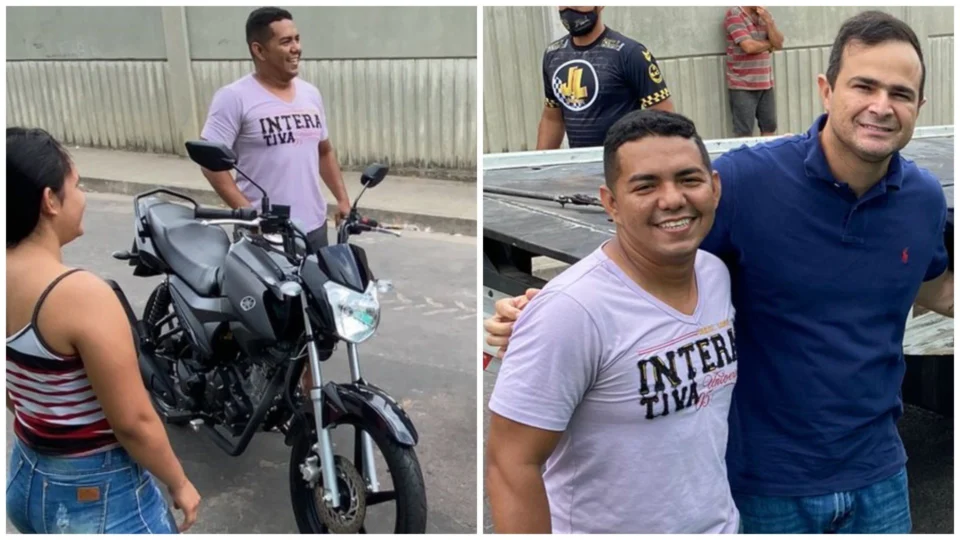 Motoboy ganha moto nova após ser assaltado e ficar sem veículo, em Manaus