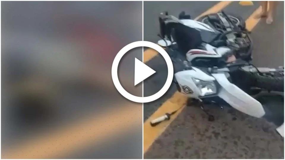 VÍDEO: motociclista tem perna amputada em acidente na AM-070