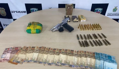 Foragido do município de Rio Preto da Eva é preso em Manaus com armas e drogas
