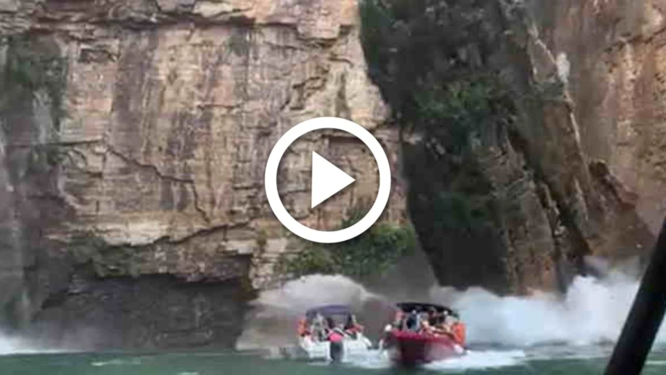 VÍDEO: ‘Vai cair’, diz turista sobre rachadura de rocha momentos antes da queda