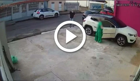 VÍDEO: mulher é assaltada no estacionamento de loja da Zona Centro-Sul de Manaus