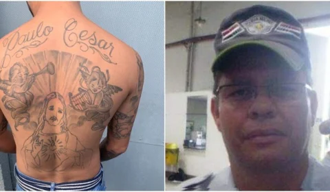 Assassino tatua nome de vítima acompanhado de imagens religiosas nas costas em São Paulo