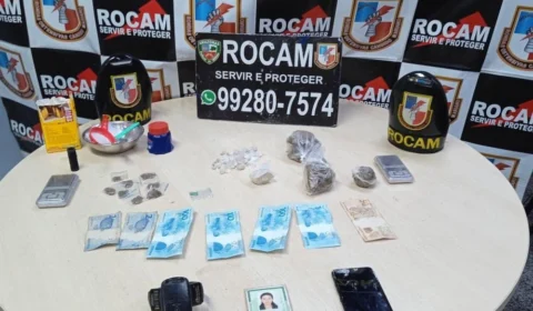 Polícia prende mãe e filho suspeitos de tráfico de drogas, em Manaus