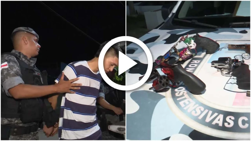 VÍDEO: bandidos são presos no aniversário de integrante de facção em Iranduba-AM