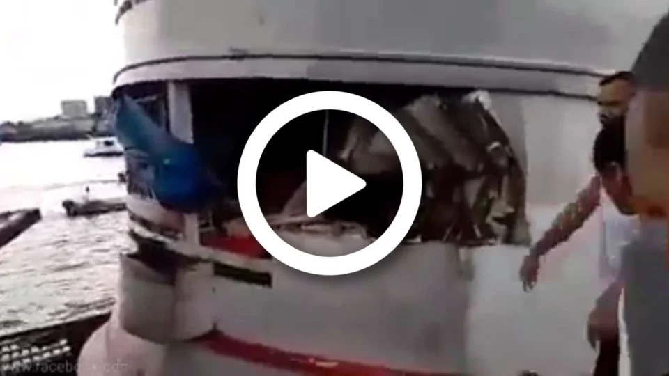 VÍDEO: em nota, Marinha diz que irá investigar colisão entre balsa e barco no Porto de Manaus