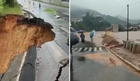 Cidades de Minas Gerais sofrem com desabamentos e interdições de rodovias