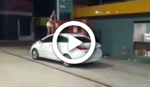 VÍDEO: homem deixa de pagar ‘programa’ e travesti destrói o carro dele, no Pará