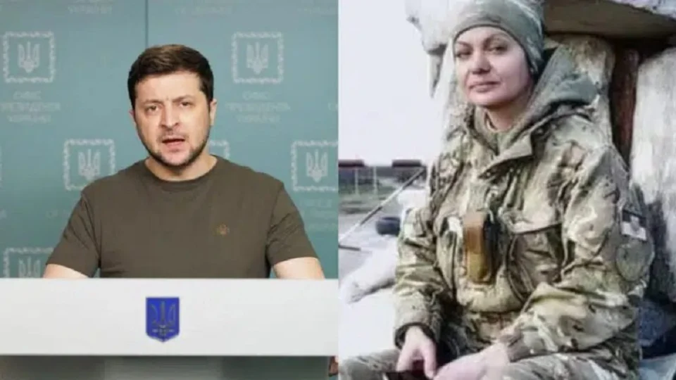 Primeira mulher a morrer na guerra pela Ucrânia é condecorada por Zelensky