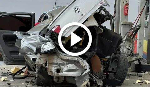 VÍDEO: cilindro de gás explode e destrói veículo quando era abastecido em Fortaleza