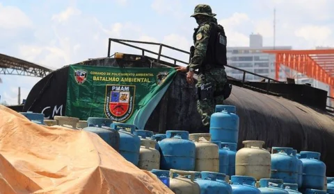 Batalhão Ambiental apreende carga ilegal com mais de cinco mil botijões de gás