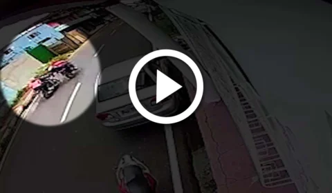 VÍDEO: dupla assalta e derruba casal de moto em Parintins-AM