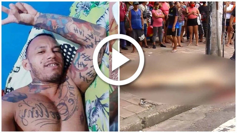 VÍDEO: homem de 30 anos morre com tiros na cabeça, na Praça do Relógio, Centro de Manaus