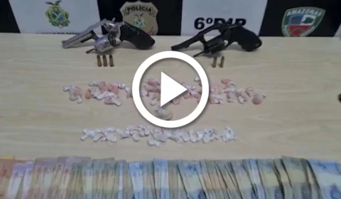 VÍDEO: homem é preso com armas e drogas na Zona Norte de Manaus