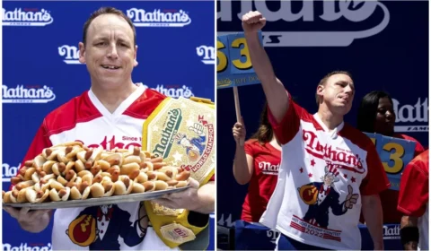 Americano vence concurso ao comer 63 cachorros-quentes em 10 minutos, nos EUA