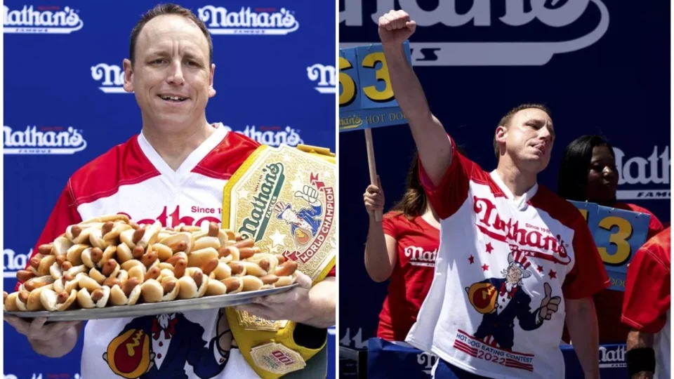 Americano vence concurso ao comer 63 cachorros-quentes em 10 minutos, nos EUA