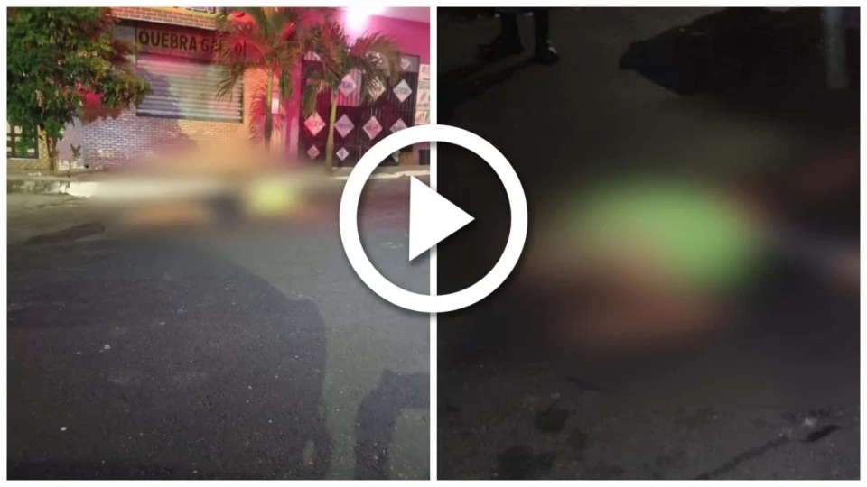 VÍDEO: homem tenta correr, mas é baleado e morre no Centro de Manaus