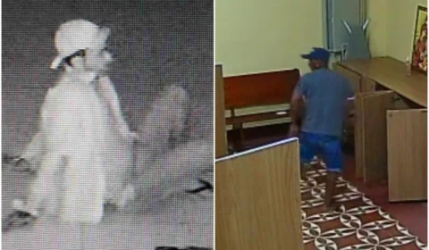 Polícia divulga imagem de homens procurados por furto em paróquia na Zona Oeste de Manaus