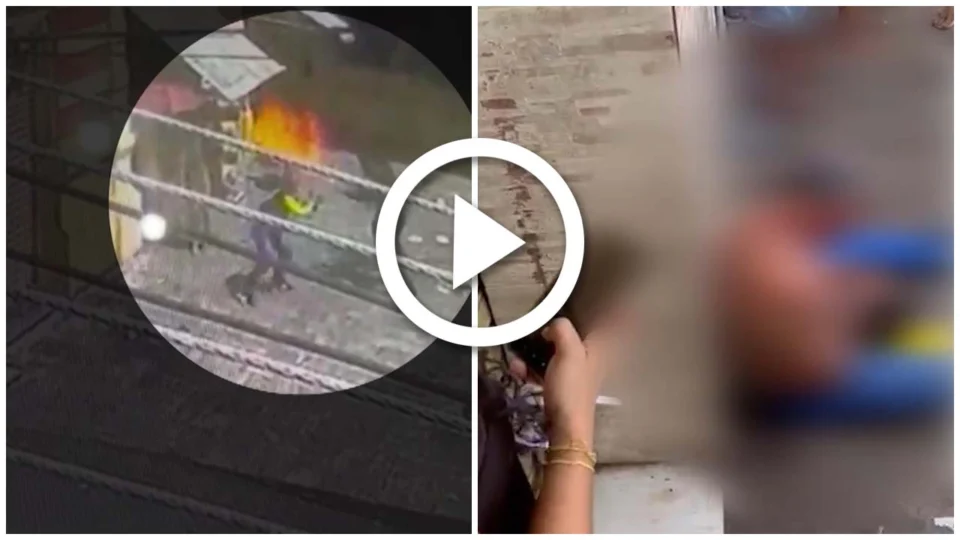 VÍDEO: suspeito joga gasolina e ateia fogo em lotérica no Centro de Manaus