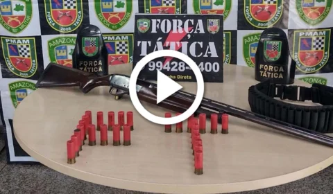 VÍDEO: polícia é acionada para surto psicótico e encontra arma na Zona Oeste de Manaus