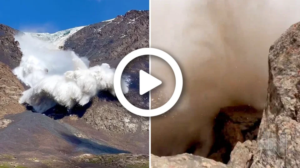 VÍDEO: turista registra avalanche até ser atingido por ela no Quirguistão, na Ásia Central