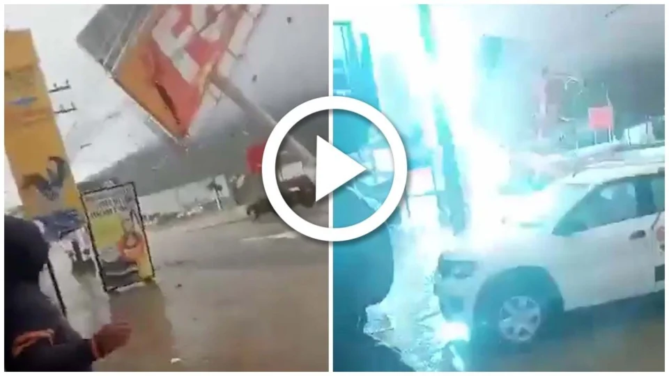 VÍDEO: ciclone causa deslizamentos, queda de outdoor e destelhamentos em Santa Catarina