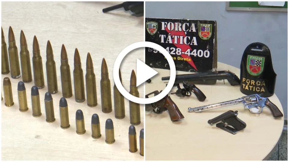 VÍDEO: arsenal que seria usado em ataque de facção criminosa é apreendido na Zona Oeste de Manaus