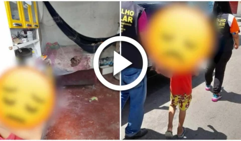 VÍDEO: menino de 8 anos é abandonado em casa sem comida e água, na Zona Leste de Manaus