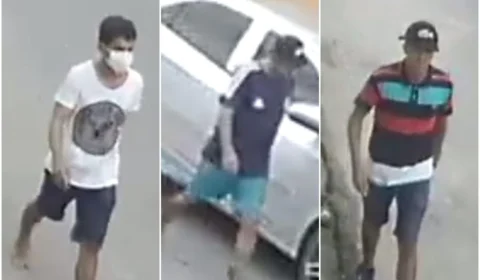 Polícia divulga imagem de trio envolvido no assassinato de ajudante de pedreiro, em Manaus