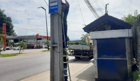 Manaus recebe substituições de novas placas de ônibus em várias zonas da cidade