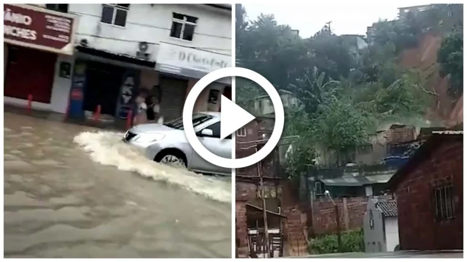 VÍDEO: chuvas deixam dois mortos em deslizamentos no Recife (PE)