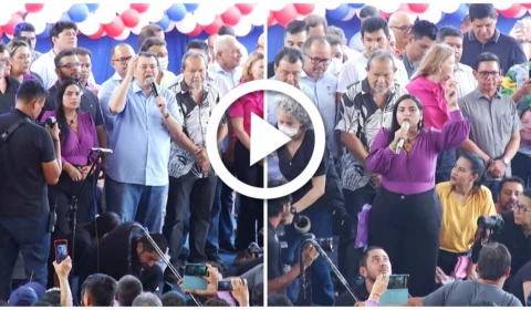 VÍDEO: Anne Moura, indicada pelo PT, é confirmada como vice de Eduardo Braga no último dia para as convenções