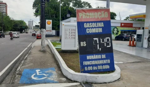 Gasolina em postos de Manaus já é vendida a R$ 7,49