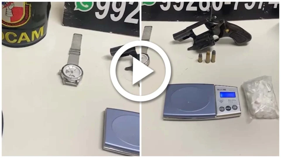 VÍDEO: foragido por roubo é preso por tráfico no interior do Amazonas