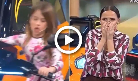 VÍDEO: ao vivo, criança acelera moto e dispara em estúdio de TV argentino