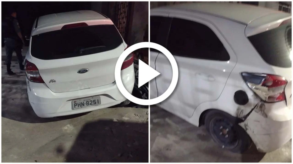 VÍDEO: casal foi preso enquanto conduzia um carro roubado na Zona Norte de Manaus
