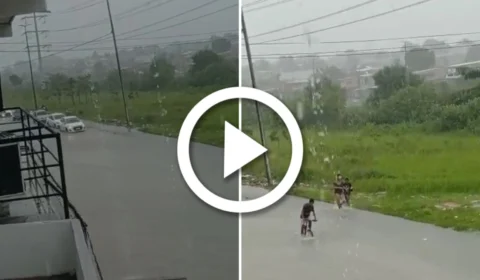 VÍDEO: chuva causa alagações e deslizamento de terra, em Manaus