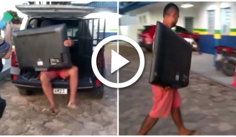 VÍDEO: em Parintins, interior do Amazonas, homem é preso por suspeita de roubar casa em que morava de favor