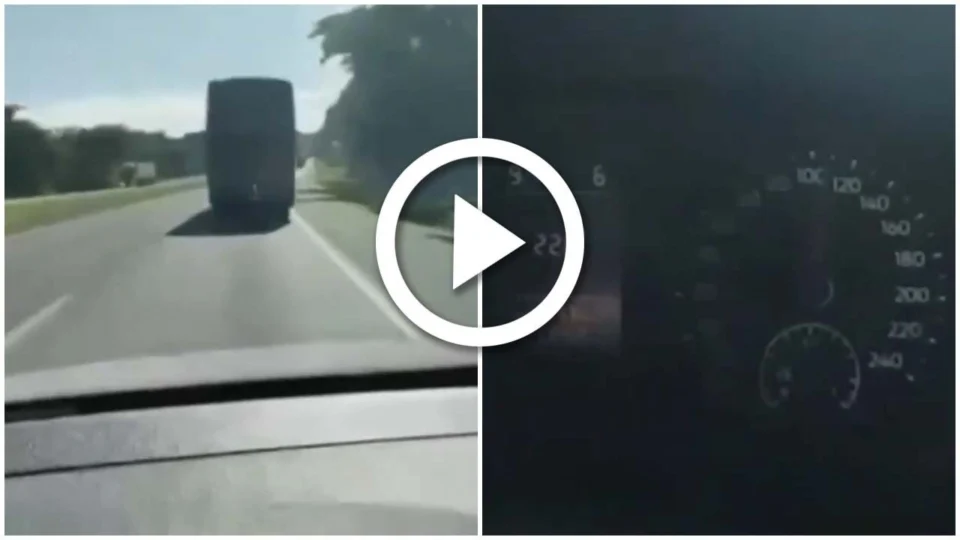 VÍDEO: ônibus de Conrado e Aleksandro é filmado em alta velocidade antes de acidente