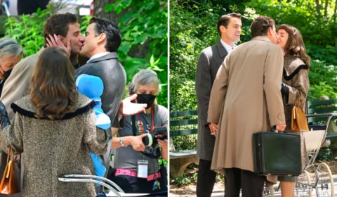 Bradley Cooper e Matt Bomer gravam beijo no Central Park, em Nova York
